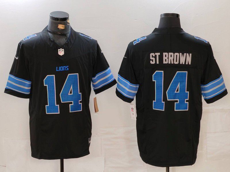 Men Detroit Lions 14 Amon-Ra St. Brown Black 2024 Nike Vapor F.U.S.E. Limited NFL Jersey